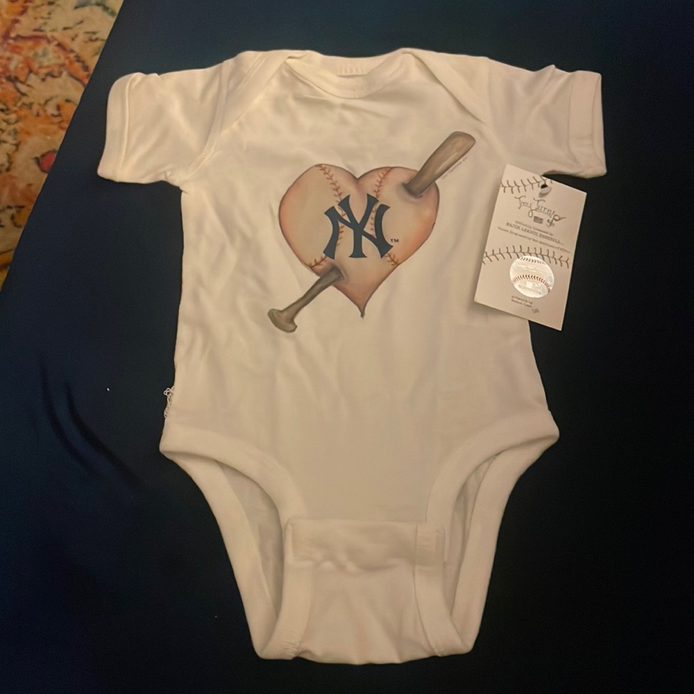Tiny Turnip Yankees Onesie size 3M